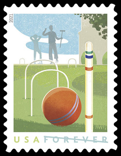 Croquet United States Postage Stamp | Backyard Games