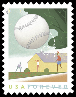 Pick-up Baseball United States Postage Stamp | Backyard Games