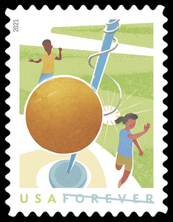 Tetherball United States Postage Stamp | Backyard Games