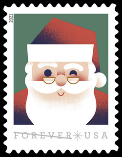 Santa Claus Portrait United States Postage Stamp | A Visit from St. Nick