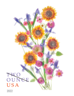 Sunflower Bouquet - Two Ounce United States Postage Stamp