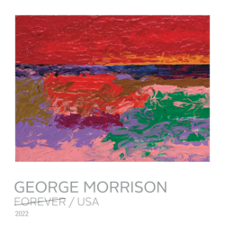 Phenomena Against The Crimson United States Postage Stamp | George Morrison