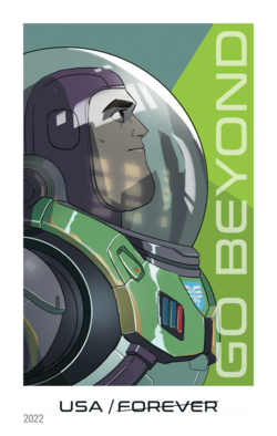 Right-facing Close-up Profile of Buzz Lightyear United States Postage Stamp | Go Beyond