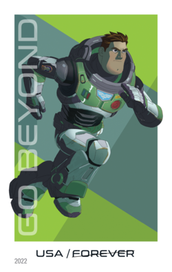 Sprinting Buzz Lightyear United States Postage Stamp | Go Beyond
