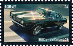 1969 Chevrolet Camaro Z/28 United States Postage Stamp | Pony Cars
