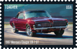 1967 Mercury Cougar XR-7 GT United States Postage Stamp | Pony Cars