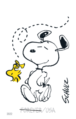 Snoopy and Woodstock United States Postage Stamp | Charles M. Schulz