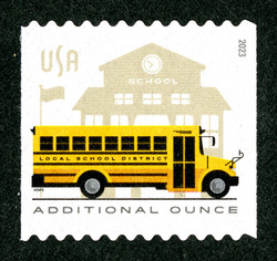 School Bus - Additional Ounce - Horizontal Imperforate United States Postage Stamp