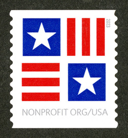 Patriotic Block - Nonprofit Org United States Postage Stamp
