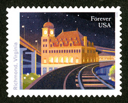 Main Street Station - Richmond, Virginia United States Postage Stamp | Railroad Stations