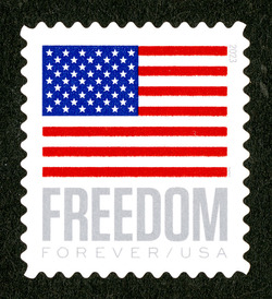 Freedom Flag - Microprint After Last Stripe United States Postage Stamp