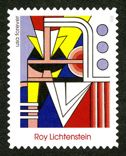 Modern Painting I - Dots - 1966 United States Postage Stamp | Roy Lichtenstein