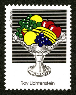Still Life With Crystal Bowl - 1972 United States Postage Stamp | Roy Lichtenstein