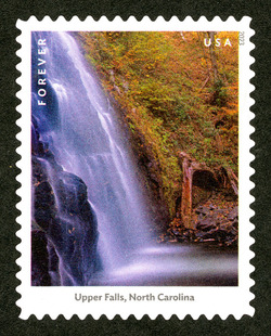 Upper Falls - North Carolina United States Postage Stamp | Waterfalls
