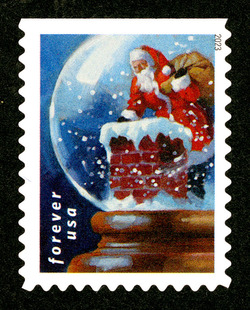 Santa Claus United States Postage Stamp | Snow Globes