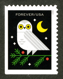 Owl United States Postage Stamp | Winter Woodland Animals