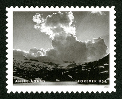 Thundercloud - Ellery Lake - 1934 United States Postage Stamp | Ansel Adams