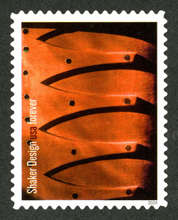 Bentwood Box Detail - Hancock Shaker Village United States Postage Stamp | Shaker Design