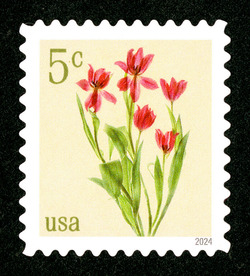 Red Tulips United States Postage Stamp