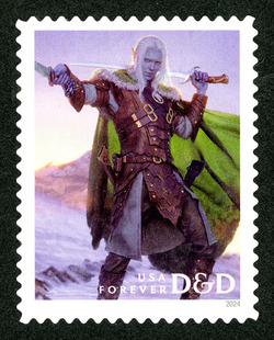 Drizzt Do'Urden - The Heroic Drow Ranger United States Postage Stamp | Dungeons and Dragons - D&D