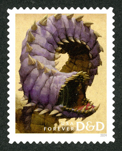 Purple Worm United States Postage Stamp | Dungeons and Dragons - D&D