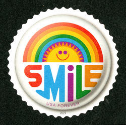 Smile United States Postage Stamp | Pinback Buttons