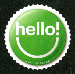 Hello! United States Postage Stamp | Pinback Buttons