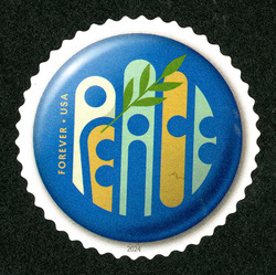 Peace United States Postage Stamp | Pinback Buttons