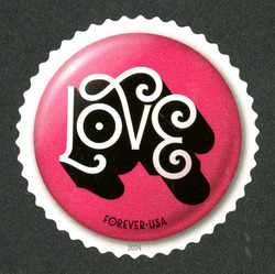 Love United States Postage Stamp | Pinback Buttons