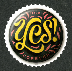 Yes! United States Postage Stamp | Pinback Buttons