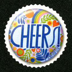 Cheers! United States Postage Stamp | Pinback Buttons
