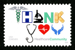 Thank You - Healthcare Community United States Postage Stamp