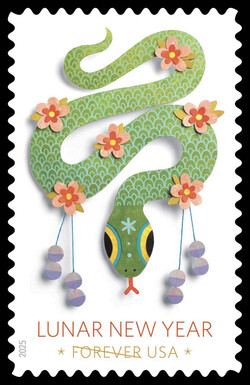Year Of The Snake United States Postage Stamp | Chinese Lunar New Year