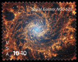 Spiral Galaxy NGC 628 - Priority Mail United States Postage Stamp