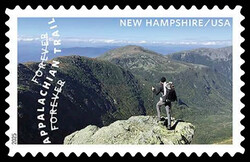 Hiker - Presidential Range - New Hampshire USA United States Postage Stamp | The Appalachian Trail
