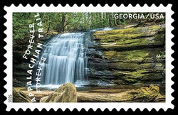 Long Creek Falls - Georgia USA United States Postage Stamp | The Appalachian Trail