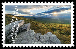 Black Rock Cliffs - Maryland USA United States Postage Stamp | The Appalachian Trail