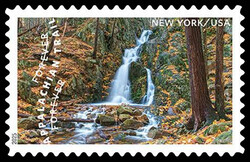 Fitzgerald Falls - New York USA United States Postage Stamp | The Appalachian Trail