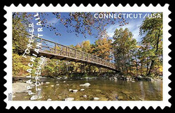 Ned Anderson Memorial Bridge - Connecticut USA United States Postage Stamp | The Appalachian Trail