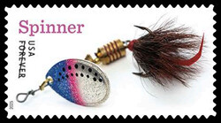 Spinner Lure United States Postage Stamp | Freshwater Fishing Lures