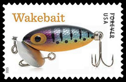 Wakebait Lure United States Postage Stamp | Freshwater Fishing Lures