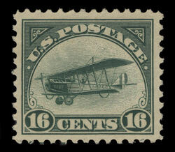 Curtiss Jenny - Green United States Postage Stamp