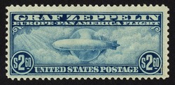 Graf Zeppelin - Europe Pan America Flight - Blue United States Postage Stamp