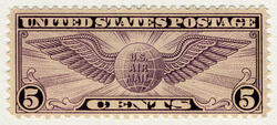 Winged Globe - Violet - Perf 10.5 X 11 United States Postage Stamp
