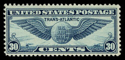 Winged Globe - Blue United States Postage Stamp