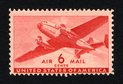 Transport Plane - Red United States Postage Stamp