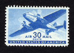 Transport Plane - Blue United States Postage Stamp