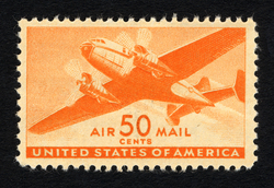 Transport Plane - Orange United States Postage Stamp