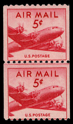 DC-4 Skymaster - Small Size - Vertical Imperforate United States Postage Stamp