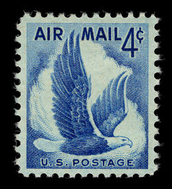Eagle in Flight - Blue United States Postage Stamp